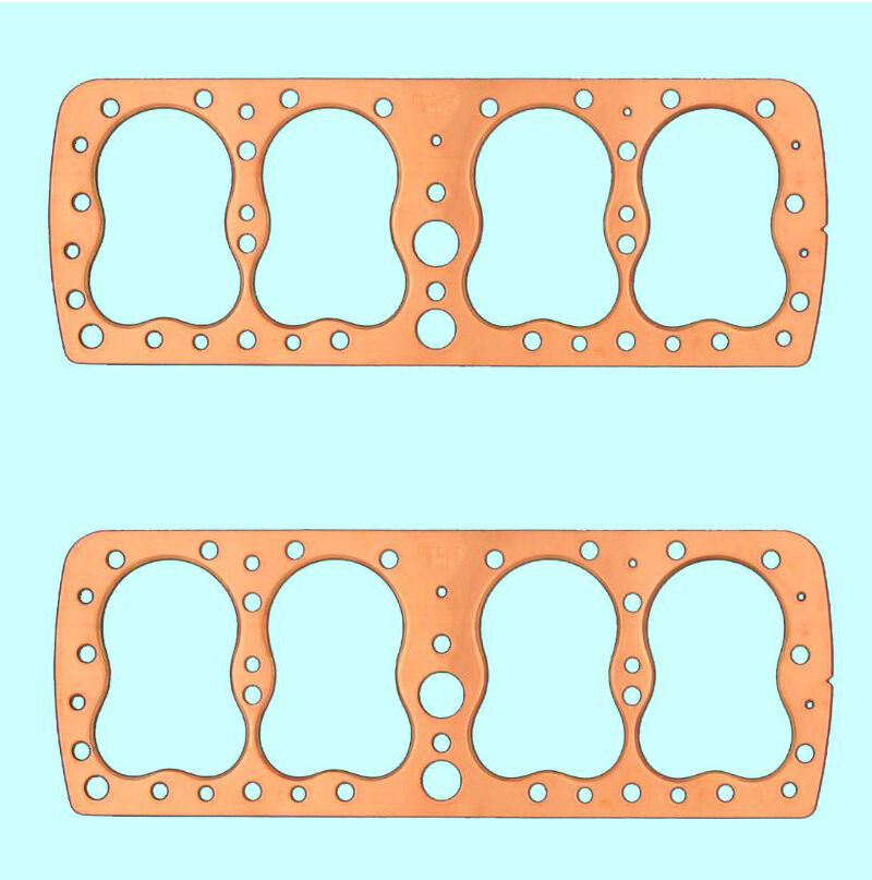 Ford Mercury 239 Flathead Engine COPPER Cylinder Head Gasket Set/2 BES